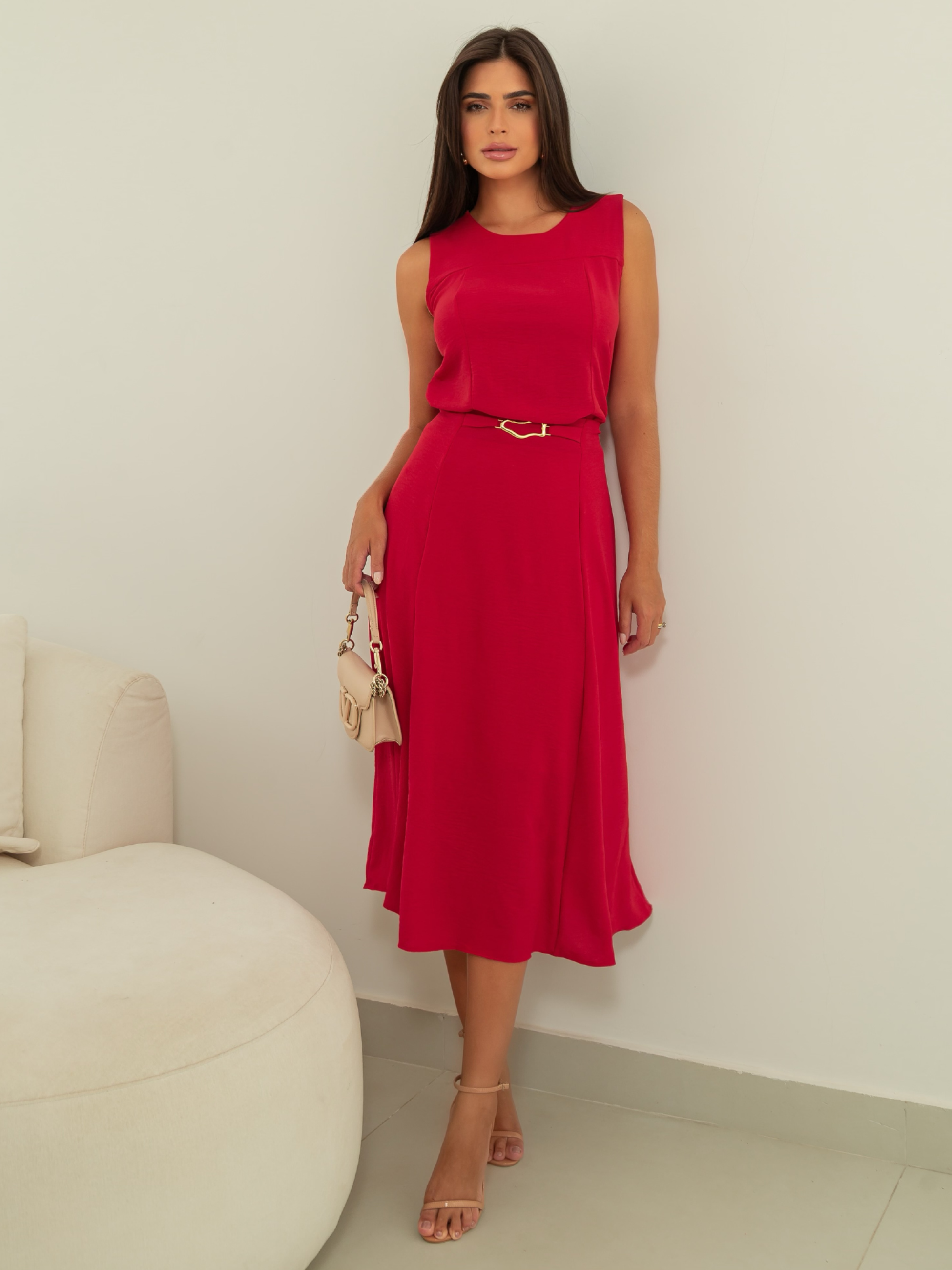 Conjunto Maristela Liso Vermelho