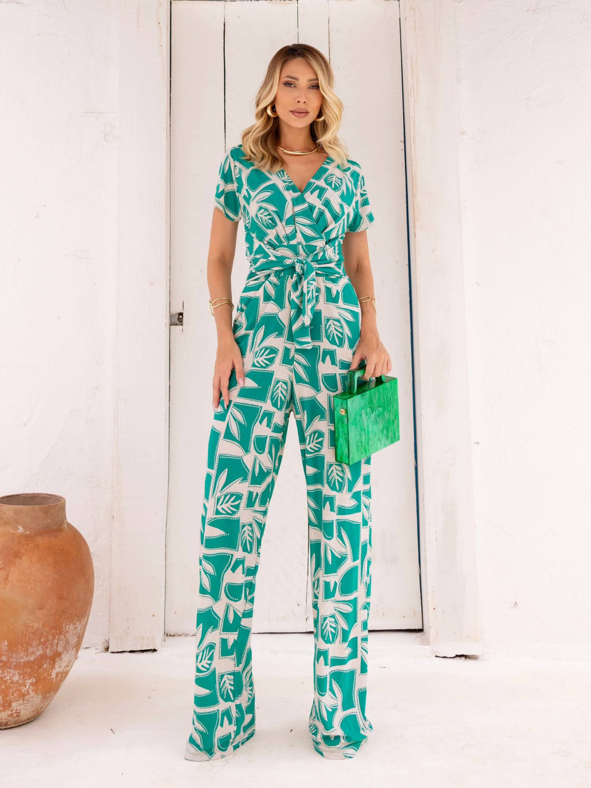Macacão Áliida Pachwork Verde