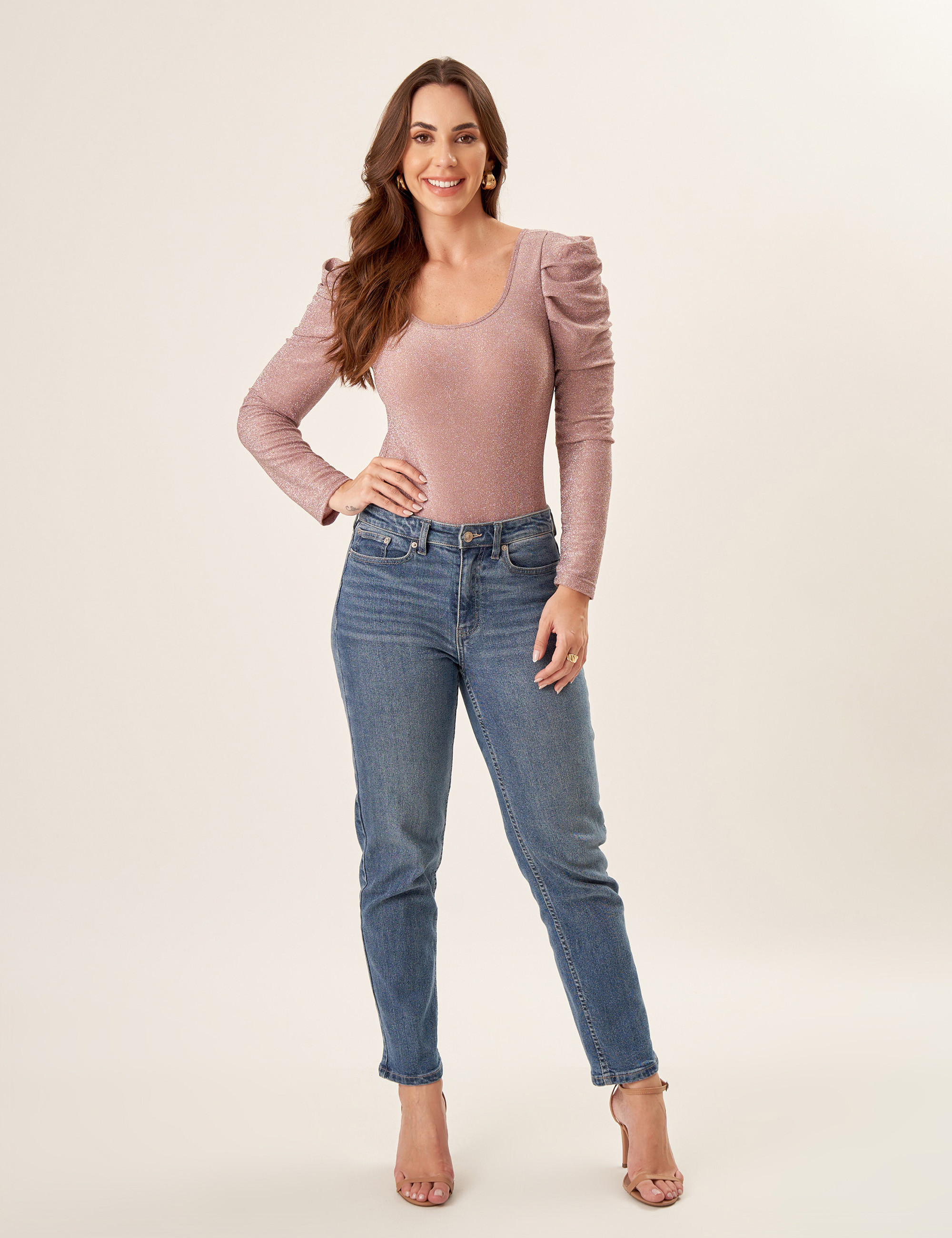 Body Anita Lurex Rosê