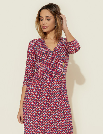 Vestido Heloísa Gravataria Vinho