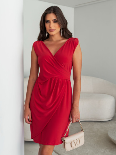 Vestido Bianca Liso Vermelho