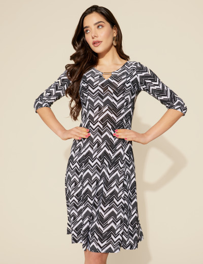 Vestido Irene Geométrico Branco