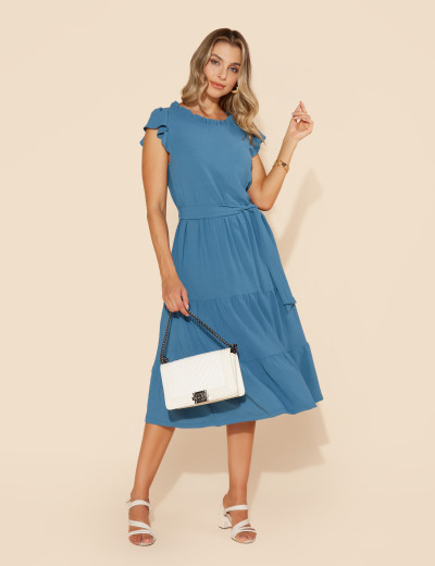 Vestido Lucy Liso Azul