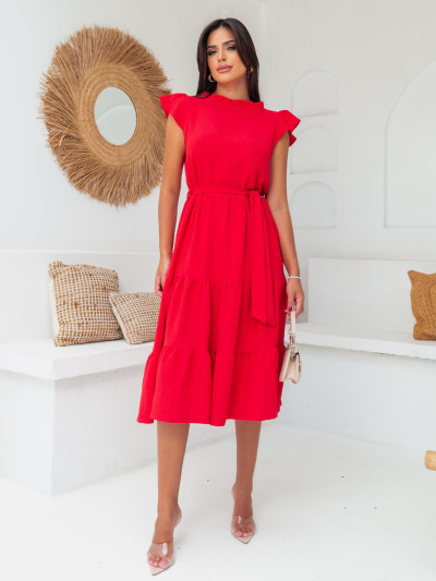 Vestido Lucy Liso Vermelho