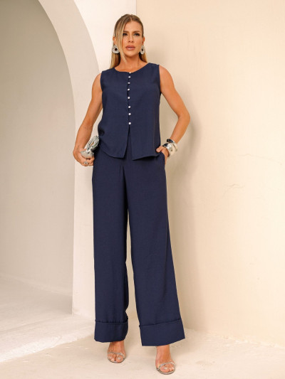 Conjunto Alexa Liso Marinho