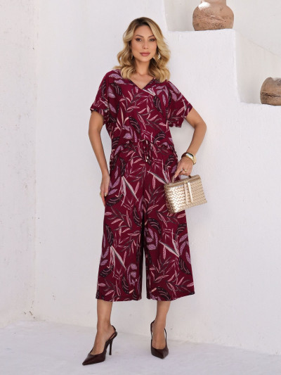 Conjunto Flaviane Folhagem Cabernet