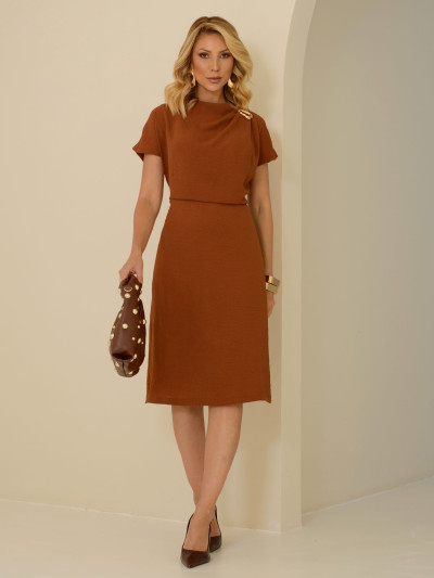 Vestido Adriana Liso Caramelo