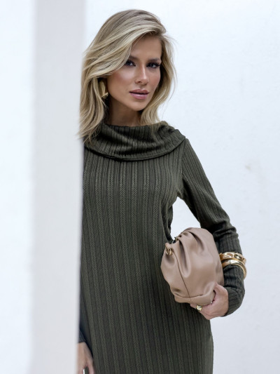 Vestido Catarina Texturizado Verde
