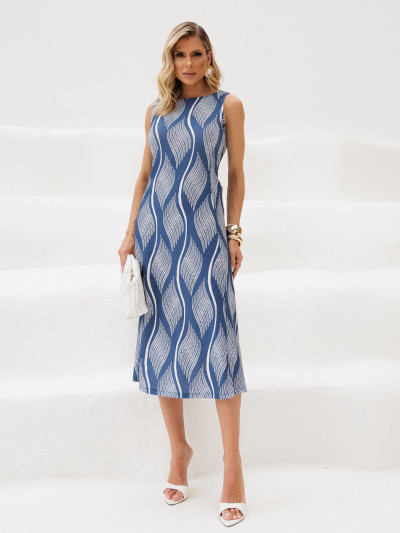Vestido Astrid Ondular Azul