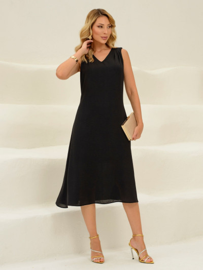 Vestido Rebeca Liso Preto