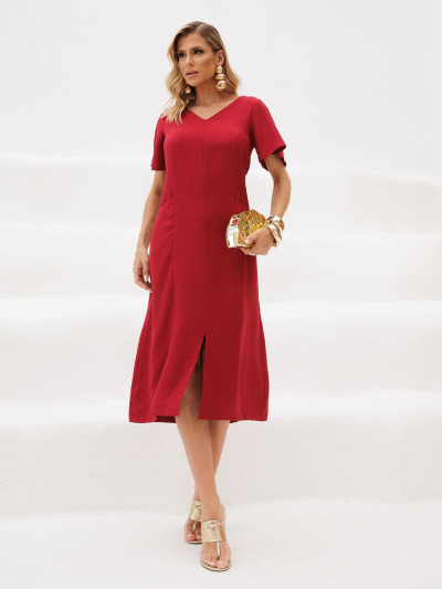 Vestido Marisol Liso Vermelho