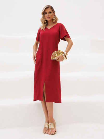 Vestido Marisol Liso Vermelho
