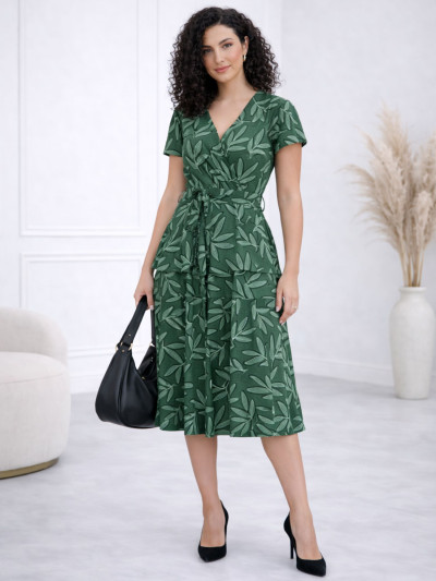 Vestido Vera Folhagem Verde