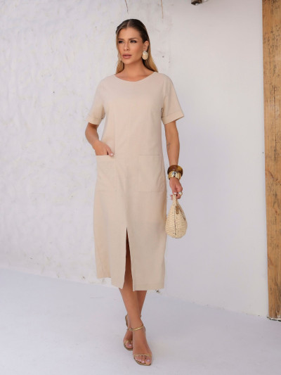 Vestido Marisa Linho Areia