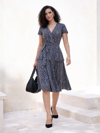 Vestido Vera Animal Cinza