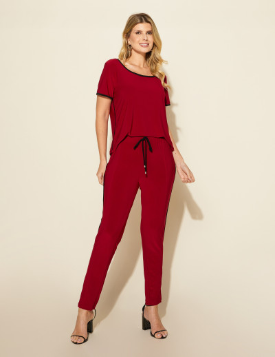 Conjunto Paola Liso Vinho