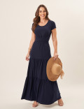 Vestido Maitê Liso Marinho