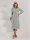  Vestido Aline Tweed Verde
