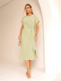 Vestido Deise Liso Verde