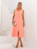 Vestido Eliana Liso Salmon