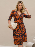 Vestido Lavínia Arabesco Telha