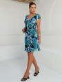 Vestido Ayla Geométrico Celeste