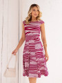 Vestido Kate Listrado Vinho