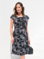 Vestido Ângela Geométrico Preto