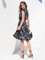 Vestido Ângela Geométrico Preto