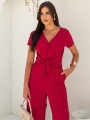 Macacão Bruna Liso Vermelho