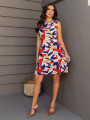 Vestido Silvia Geométrico Telha