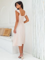 Vestido Penelope Liso Bege