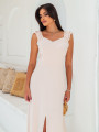 Vestido Penelope Liso Bege