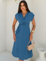 Vestido Clarissa Liso Azul
