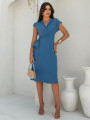 Vestido Clarissa Liso Azul