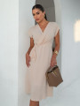 Vestido Clarissa Liso Areia