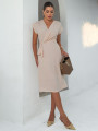 Vestido Clarissa Liso Areia
