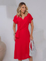 Vestido Clarissa Liso Vermelho