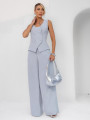 Conjunto Rachel Liso Cinza