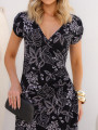 Vestido Ayla Folhagem Preto