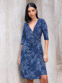 Vestido Leda Listrado Marinho