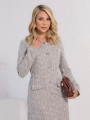  Vestido Aline Tweed Capuccino