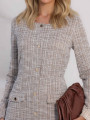  Vestido Aline Tweed Capuccino