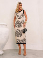 Vestido Agatha Folhagem Preto