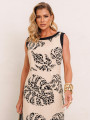 Vestido Agatha Folhagem Preto