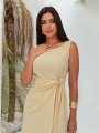 Vestido Salete Liso Manteiga