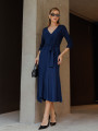 Vestido Mariele Liso Marinho