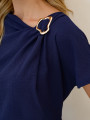 Vestido Adriana Liso Marinho