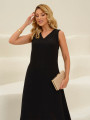 Vestido Rebeca Liso Preto