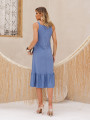 Vestido Mayra Liso Azul